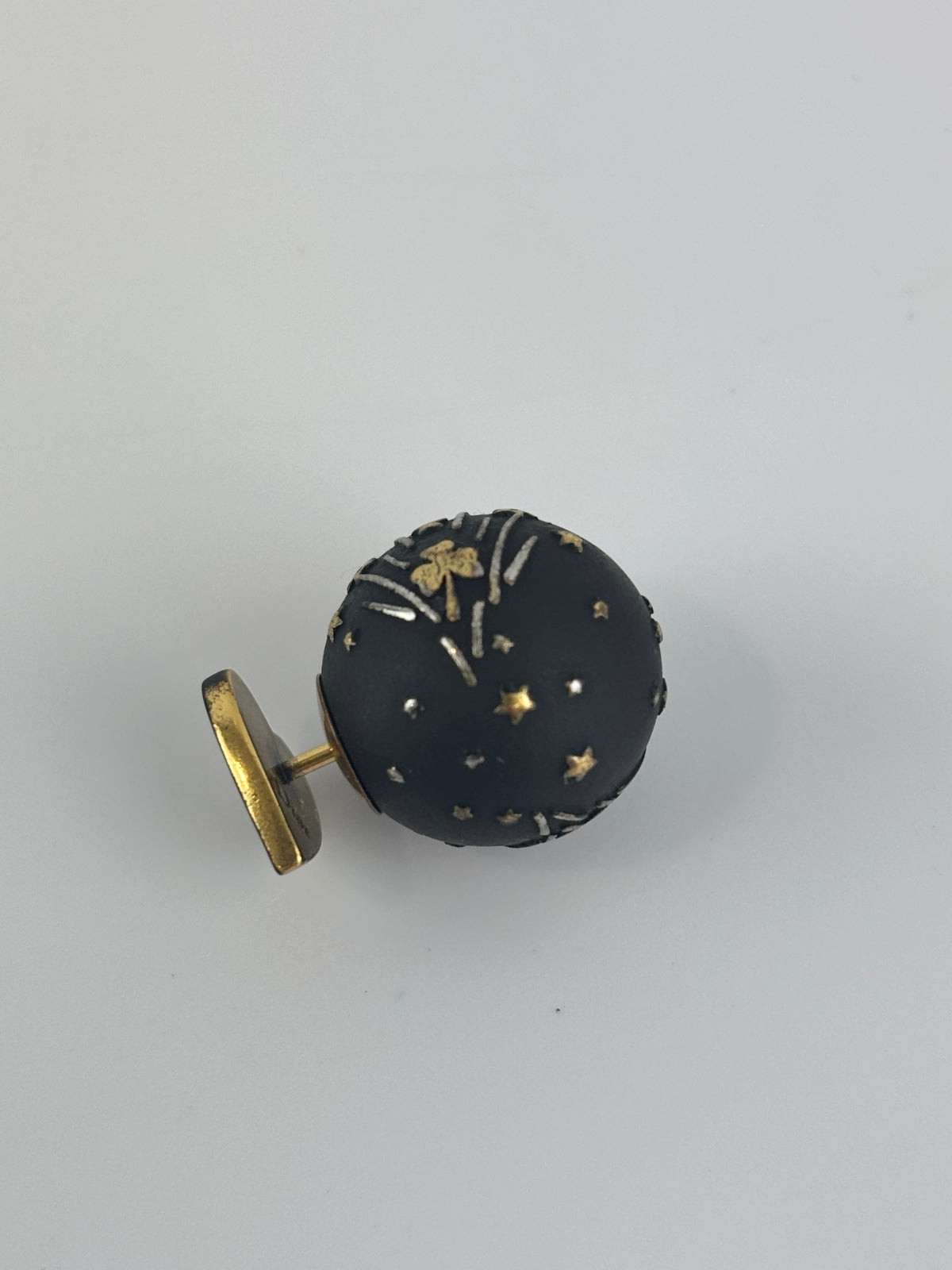 Metal Star Heart Mise En Dior Tribal Earrings Black Gold
