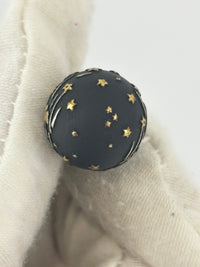 Metal Star Heart Mise En Dior Tribal Earrings Black Gold