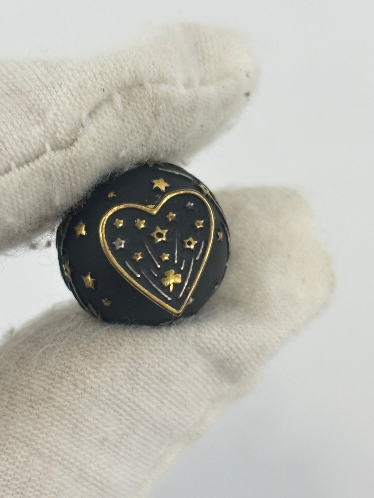 Metal Star Heart Mise En Dior Tribal Earrings Black Gold