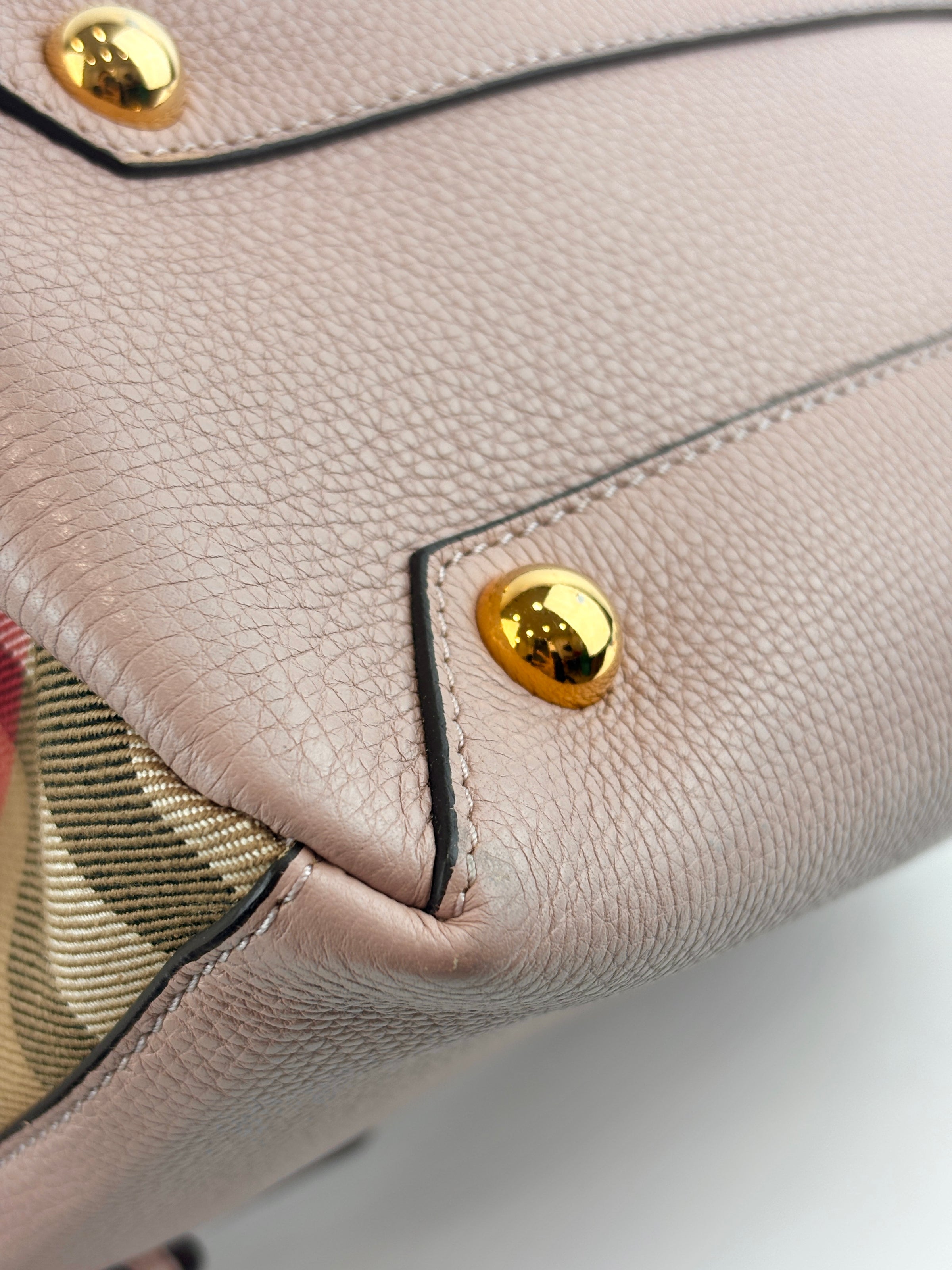 Small Banner House Check Canvas Tote Bag - Glampot