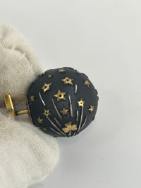 Metal Star Heart Mise En Dior Tribal Earrings Black Gold