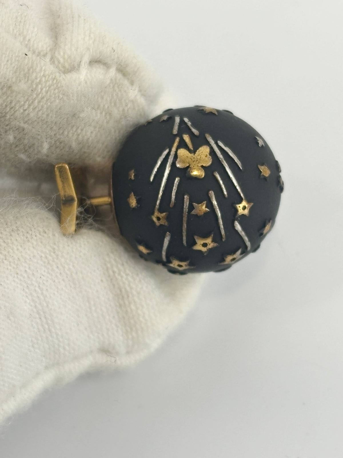 Metal Star Heart Mise En Dior Tribal Earrings Black Gold