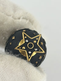 Metal Star Heart Mise En Dior Tribal Earrings Black Gold