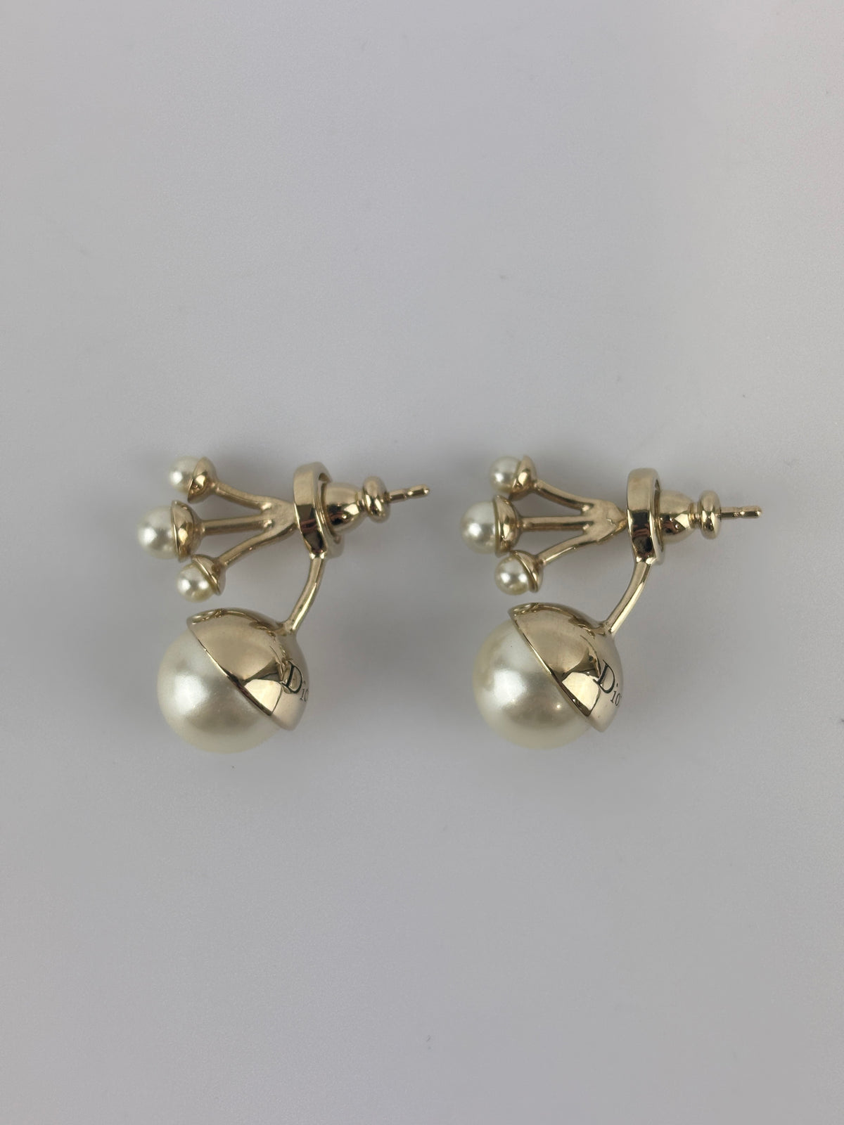 Tribales Faux Pearls Front-Back Earrings