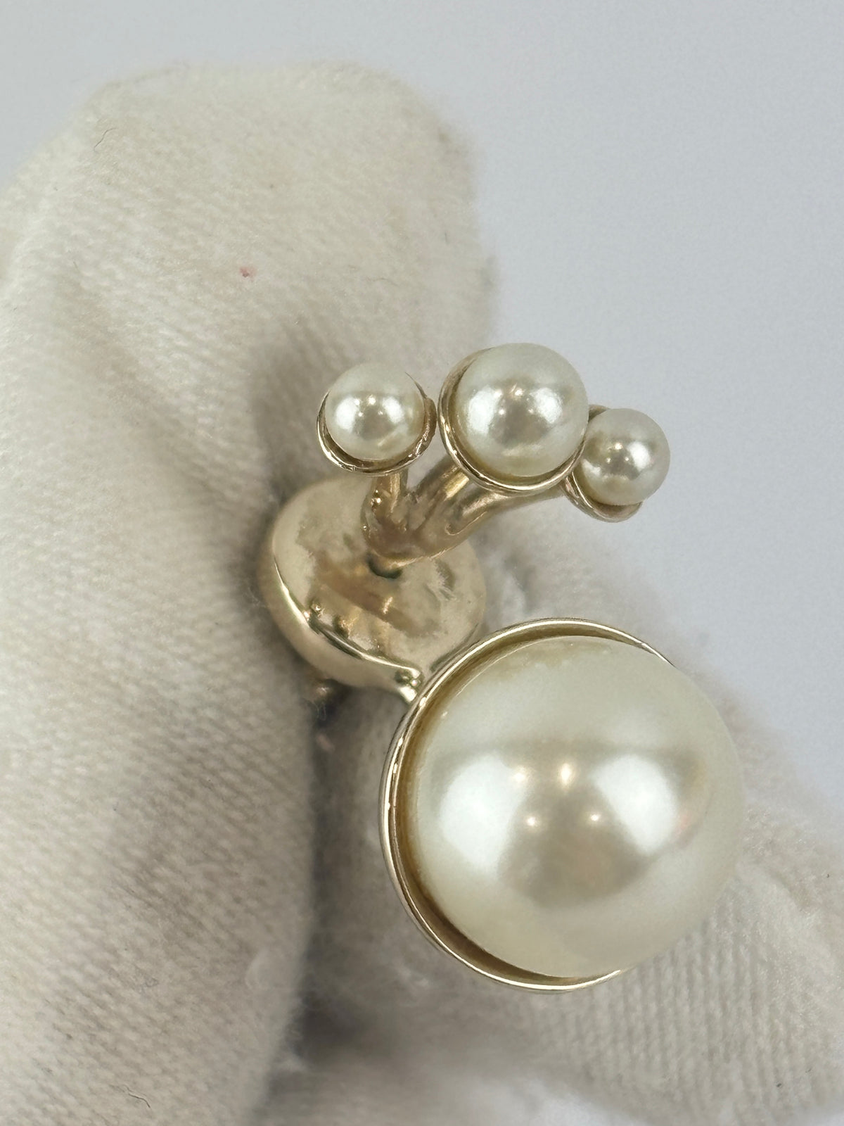 Tribales Faux Pearls Front-Back Earrings