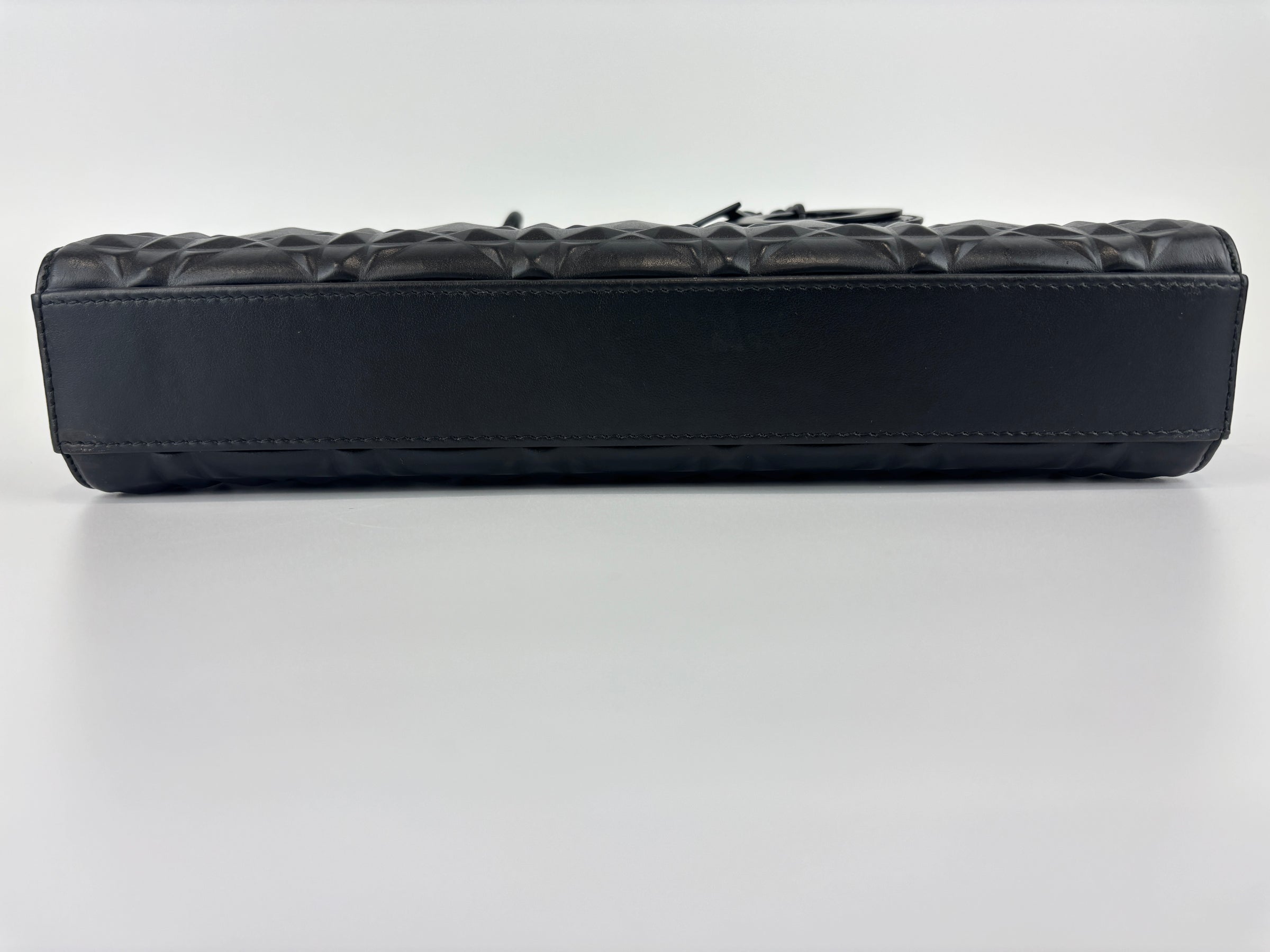 Medium Ultra Matte Lady D-Joy Black Diamond Motif Cannage Calfskin