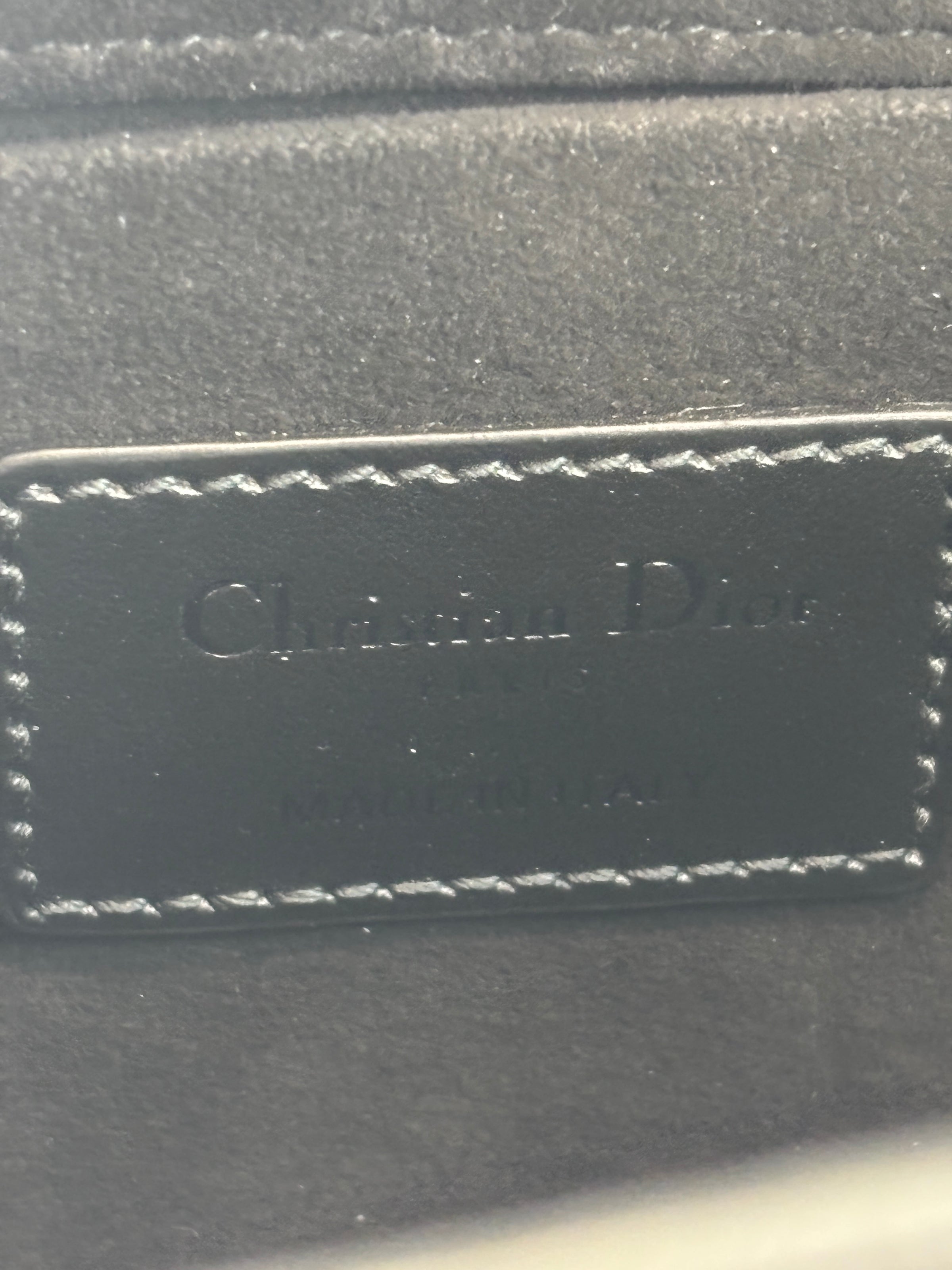 Medium Ultra Matte Lady D-Joy Black Diamond Motif Cannage Calfskin