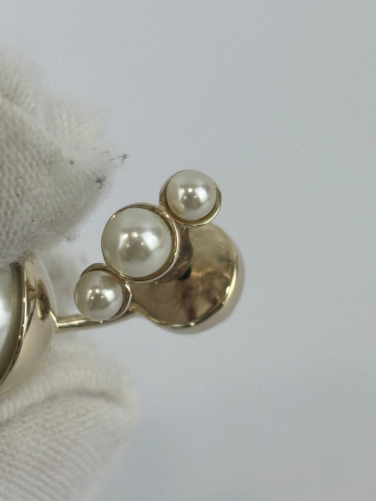 Tribales Faux Pearls Front-Back Earrings