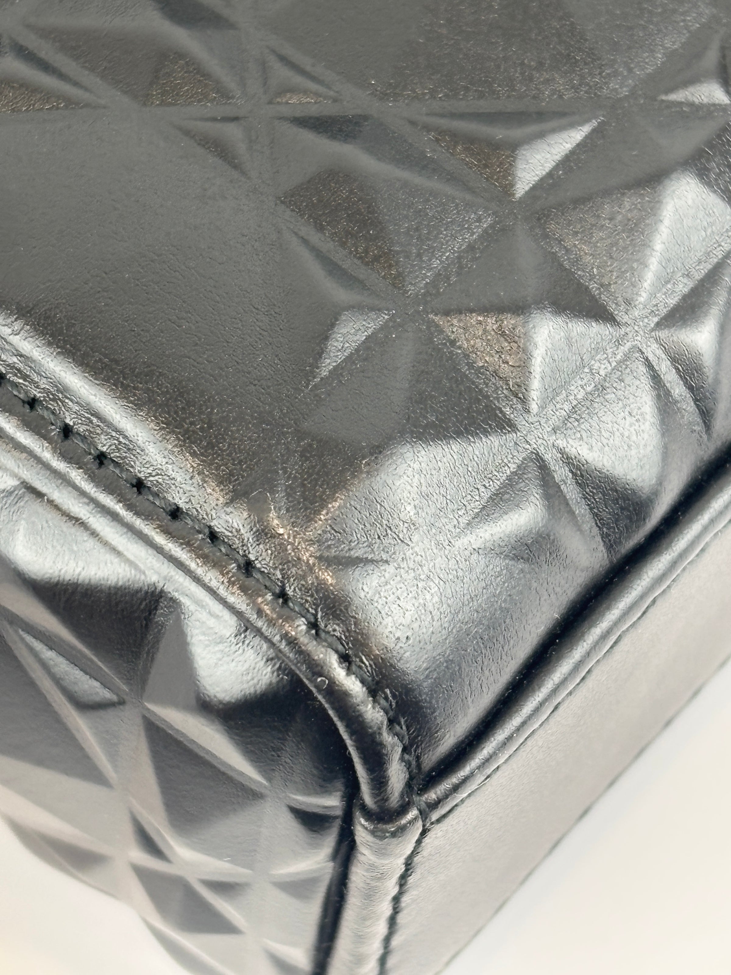 Medium Ultra Matte Lady D-Joy Black Diamond Motif Cannage Calfskin
