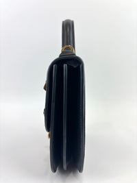 Virtus 3D Flower Small Top Handle Bag Black - Glampot