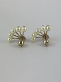 Faux Pearls La Petite Tribale Earrings Fan-Shaped