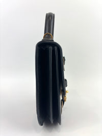 Virtus 3D Flower Small Top Handle Bag Black - Glampot