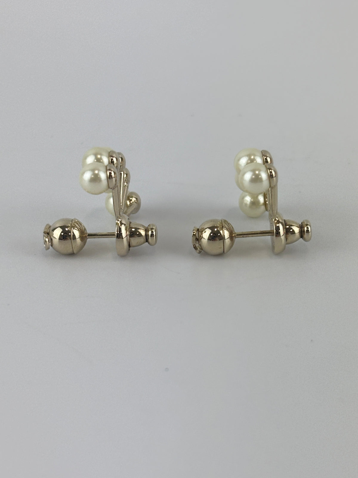 Faux Pearls La Petite Tribale Earrings Fan-Shaped