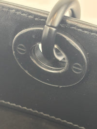 Medium Ultra Matte Lady D-Joy Black Diamond Motif Cannage Calfskin