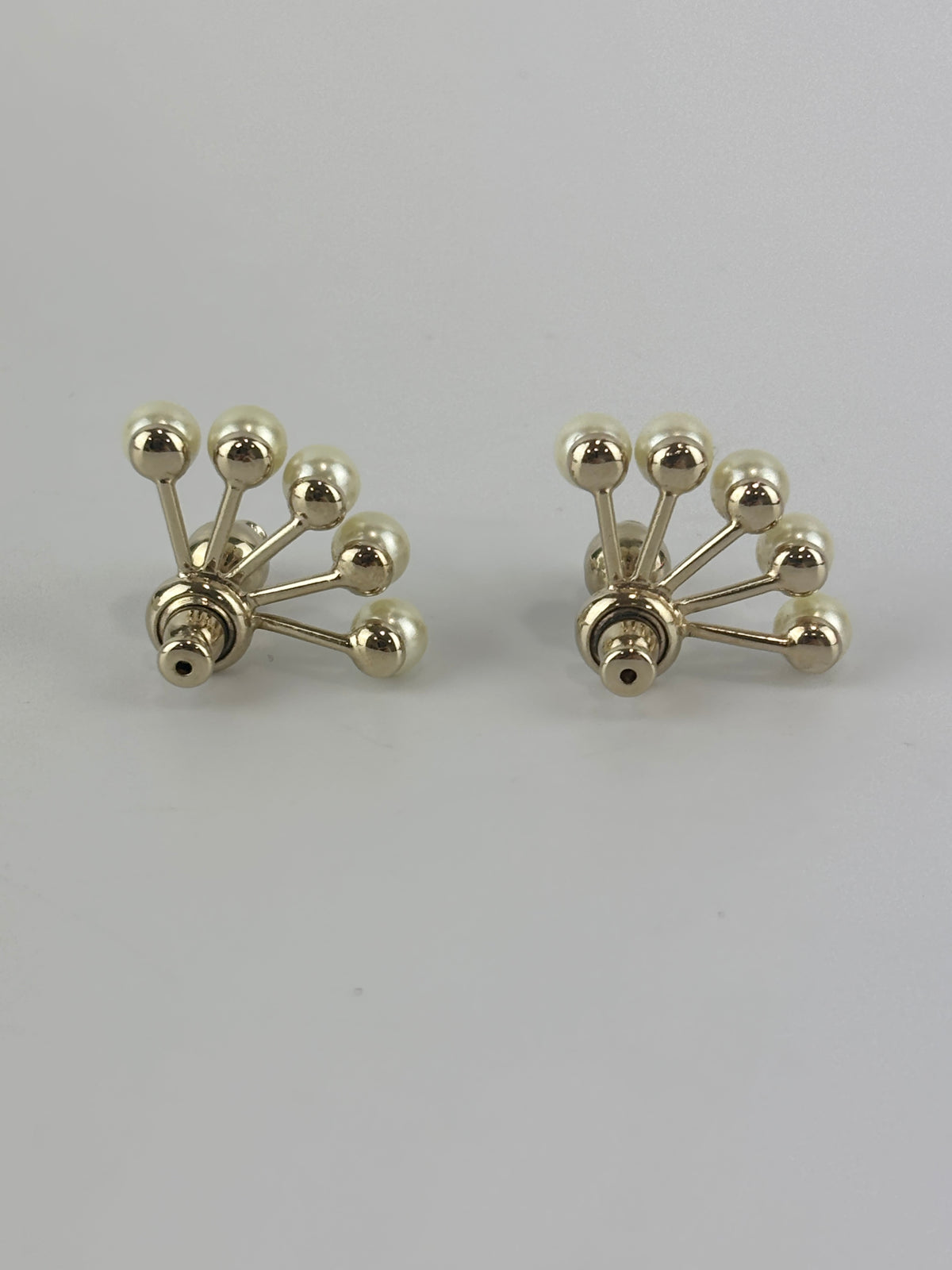 Faux Pearls La Petite Tribale Earrings Fan-Shaped