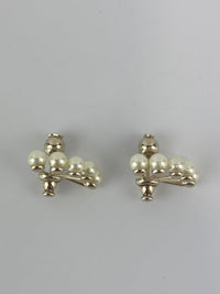 Faux Pearls La Petite Tribale Earrings Fan-Shaped