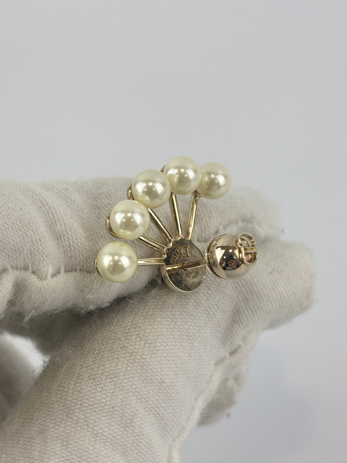 Faux Pearls La Petite Tribale Earrings Fan-Shaped