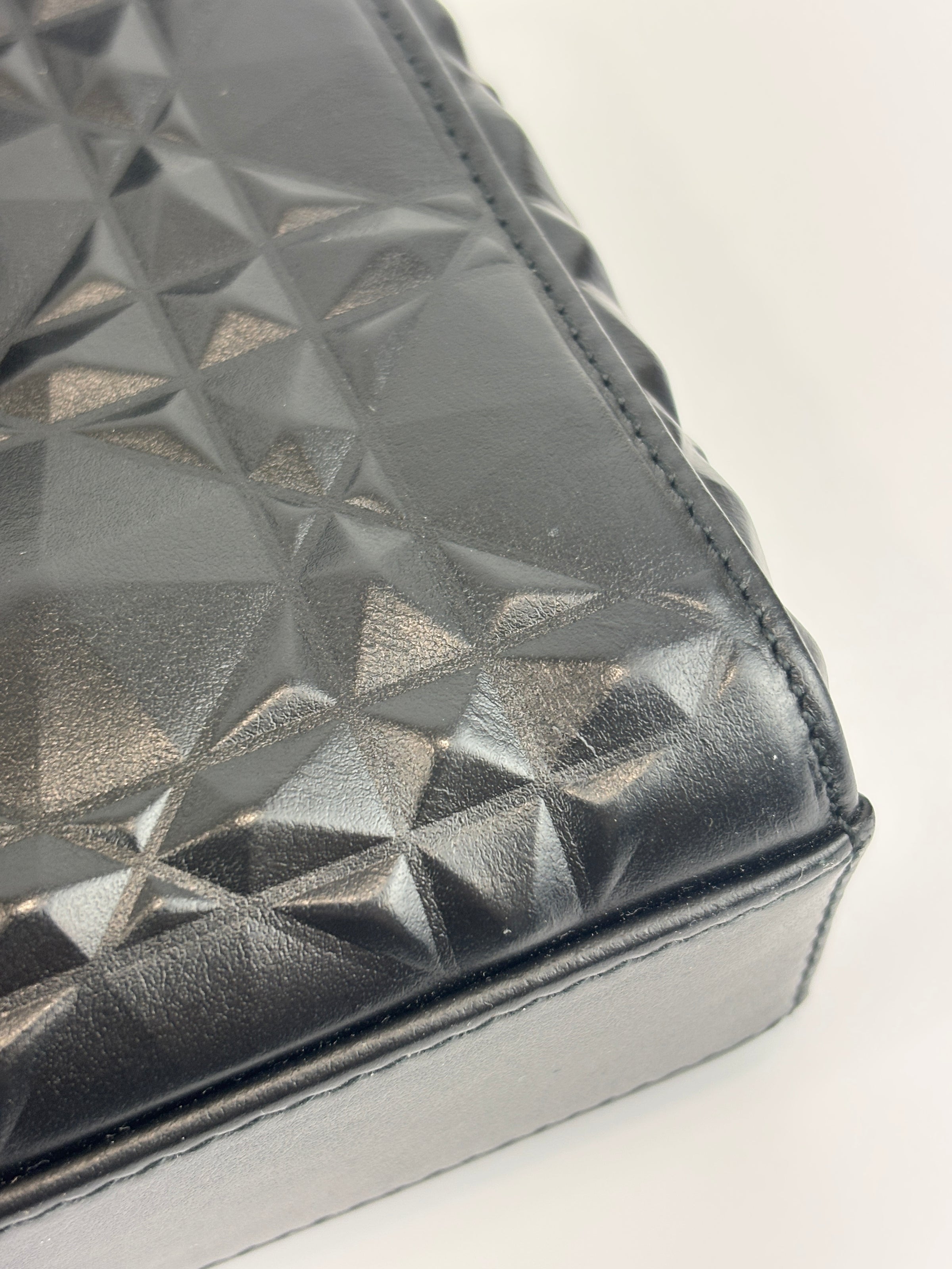 Medium Ultra Matte Lady D-Joy Black Diamond Motif Cannage Calfskin