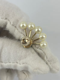 Faux Pearls La Petite Tribale Earrings Fan-Shaped