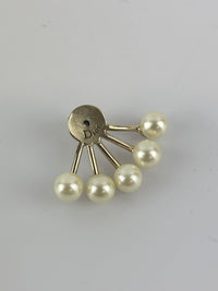 Faux Pearls La Petite Tribale Earrings Fan-Shaped