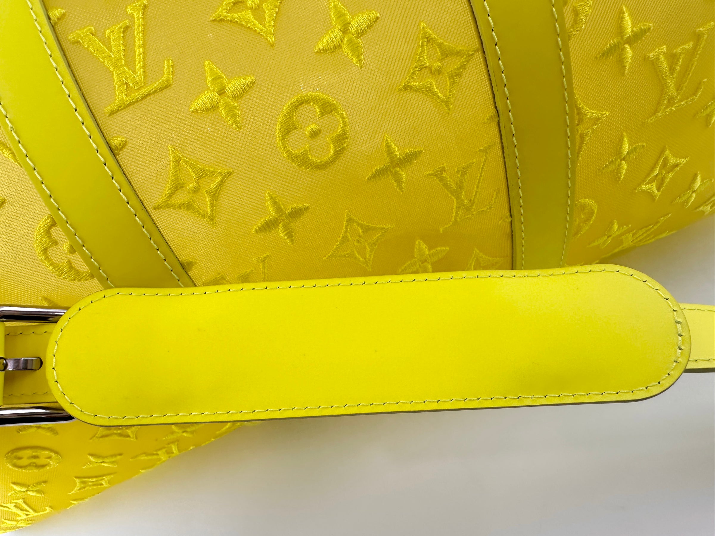 Keepall Bandouliere 50 Monogram See Through Mesh Neon Bag