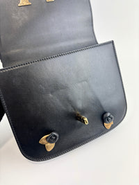 Virtus 3D Flower Small Top Handle Bag Black - Glampot