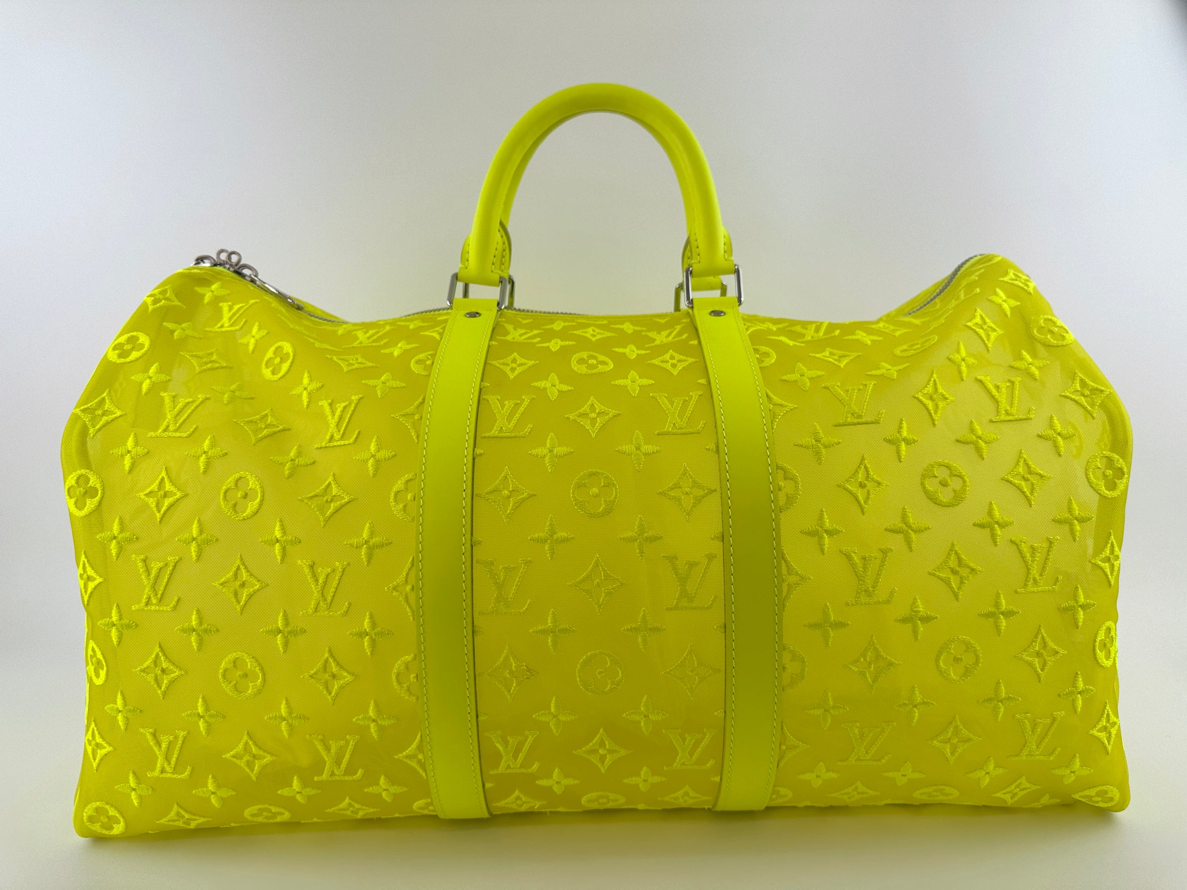 Keepall Bandouliere 50 Monogram See Through Mesh Neon Bag