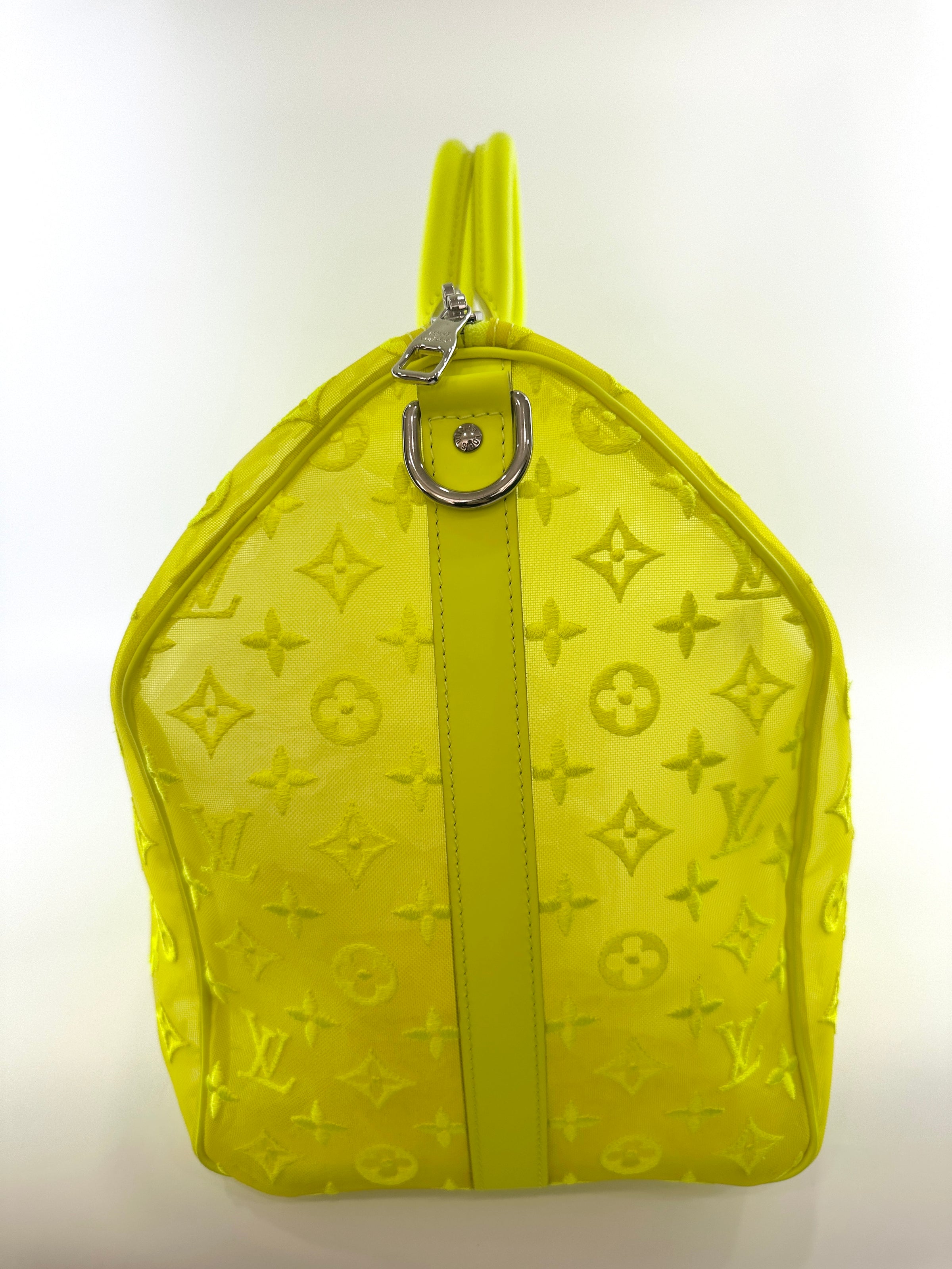 Keepall Bandouliere 50 Monogram See Through Mesh Neon Bag