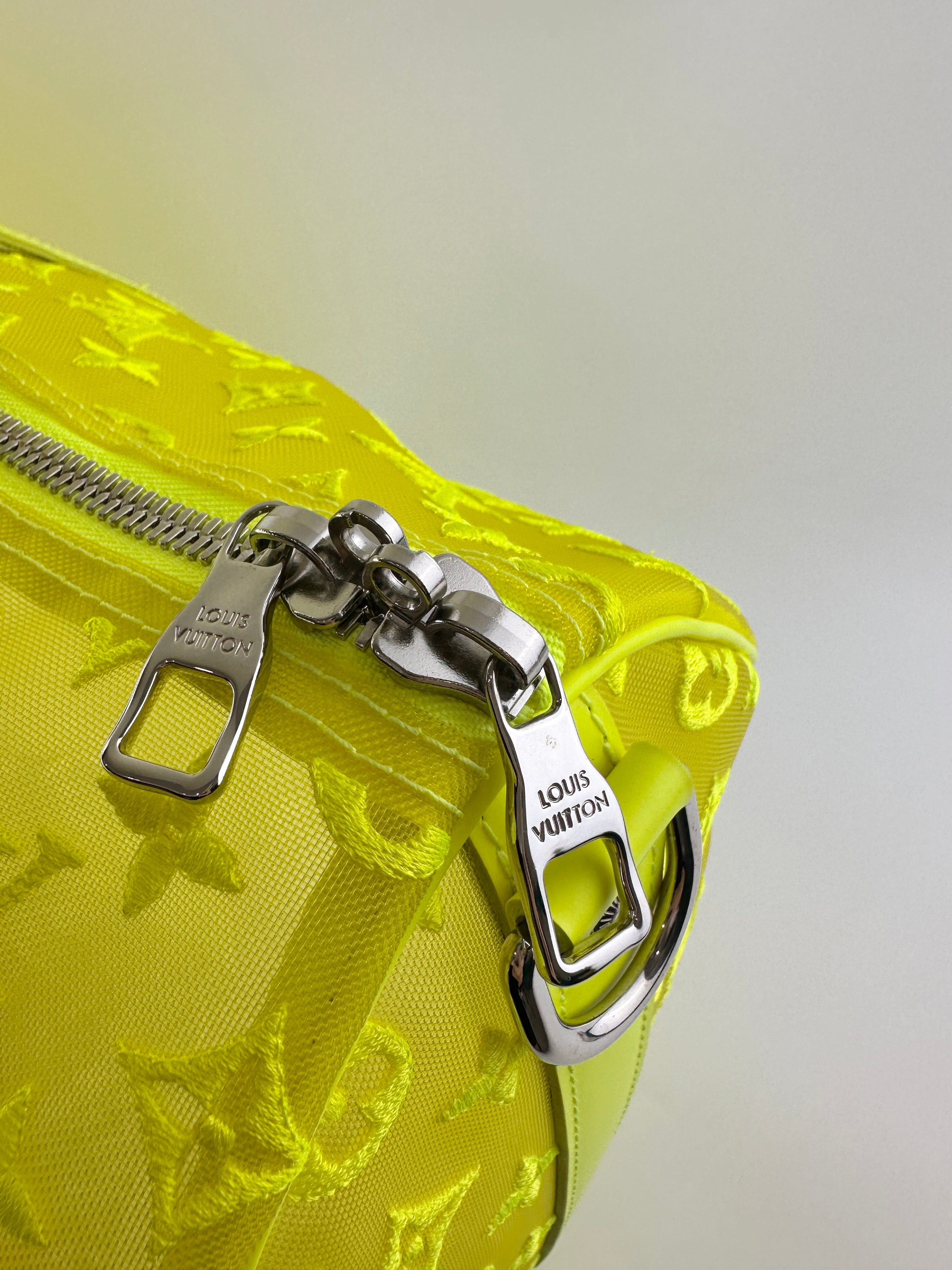 Keepall Bandouliere 50 Monogram See Through Mesh Neon Bag