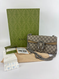 Dionysus Small GG Coated Canvas Crystal Embellished Metal Shoulder Bag