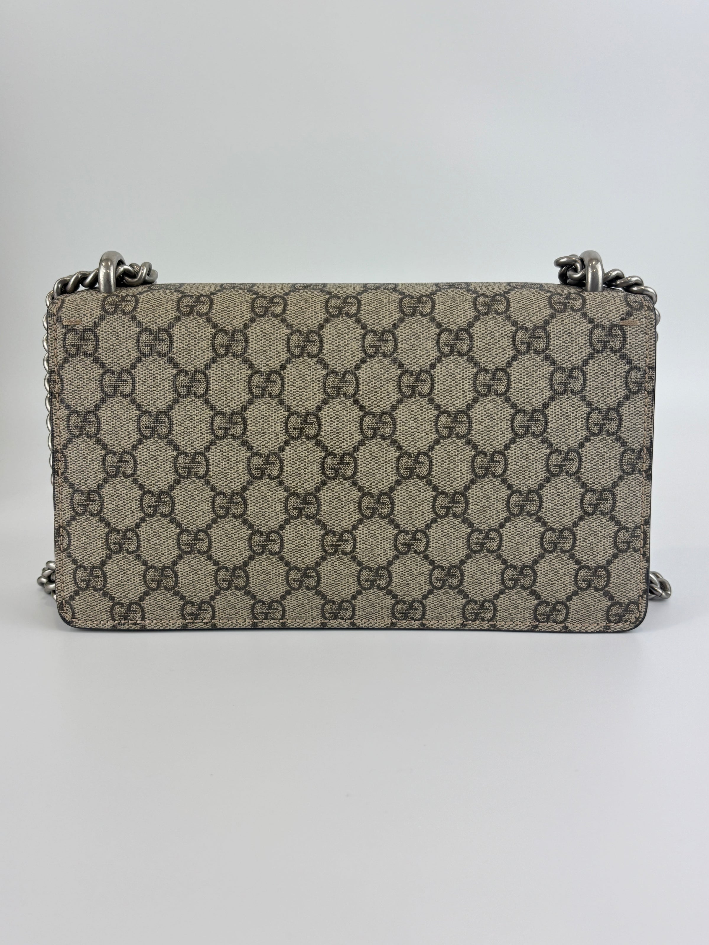 Dionysus Small GG Coated Canvas Crystal Embellished Metal Shoulder Bag