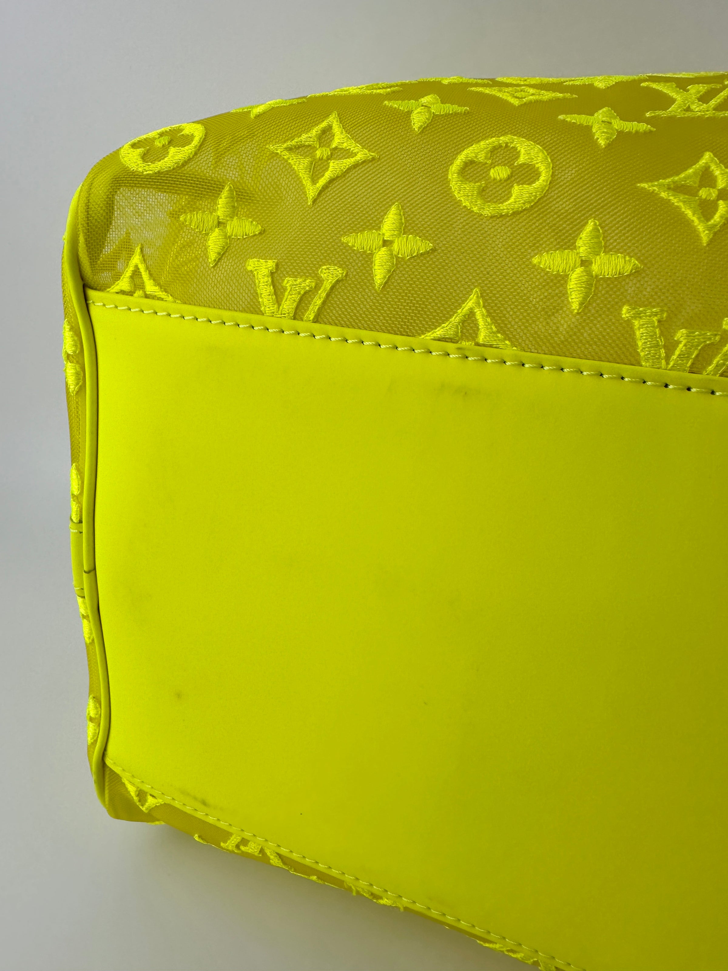 Keepall Bandouliere 50 Monogram See Through Mesh Neon Bag