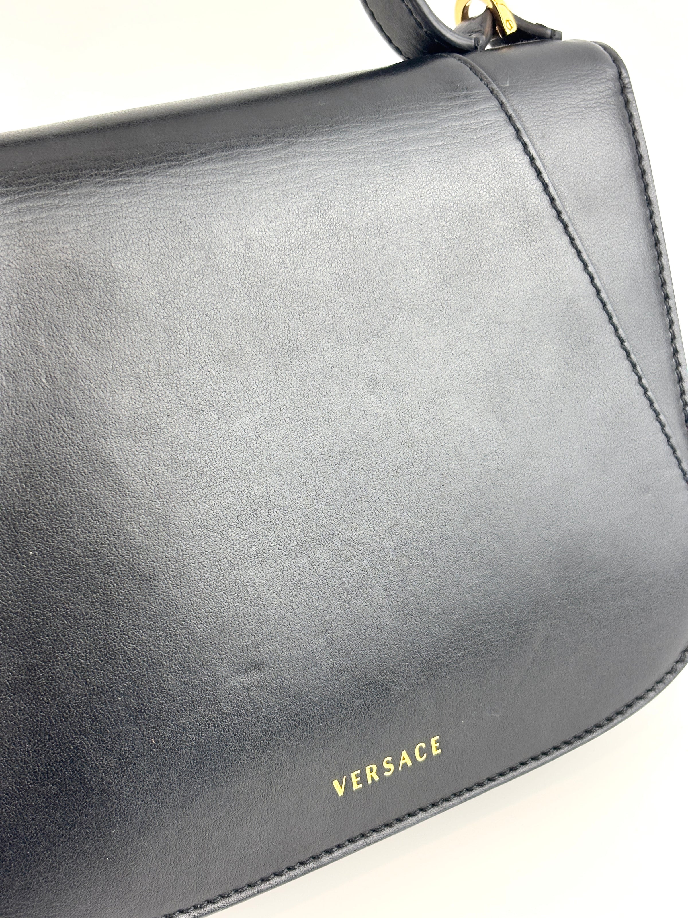 Virtus 3D Flower Small Top Handle Bag Black - Glampot