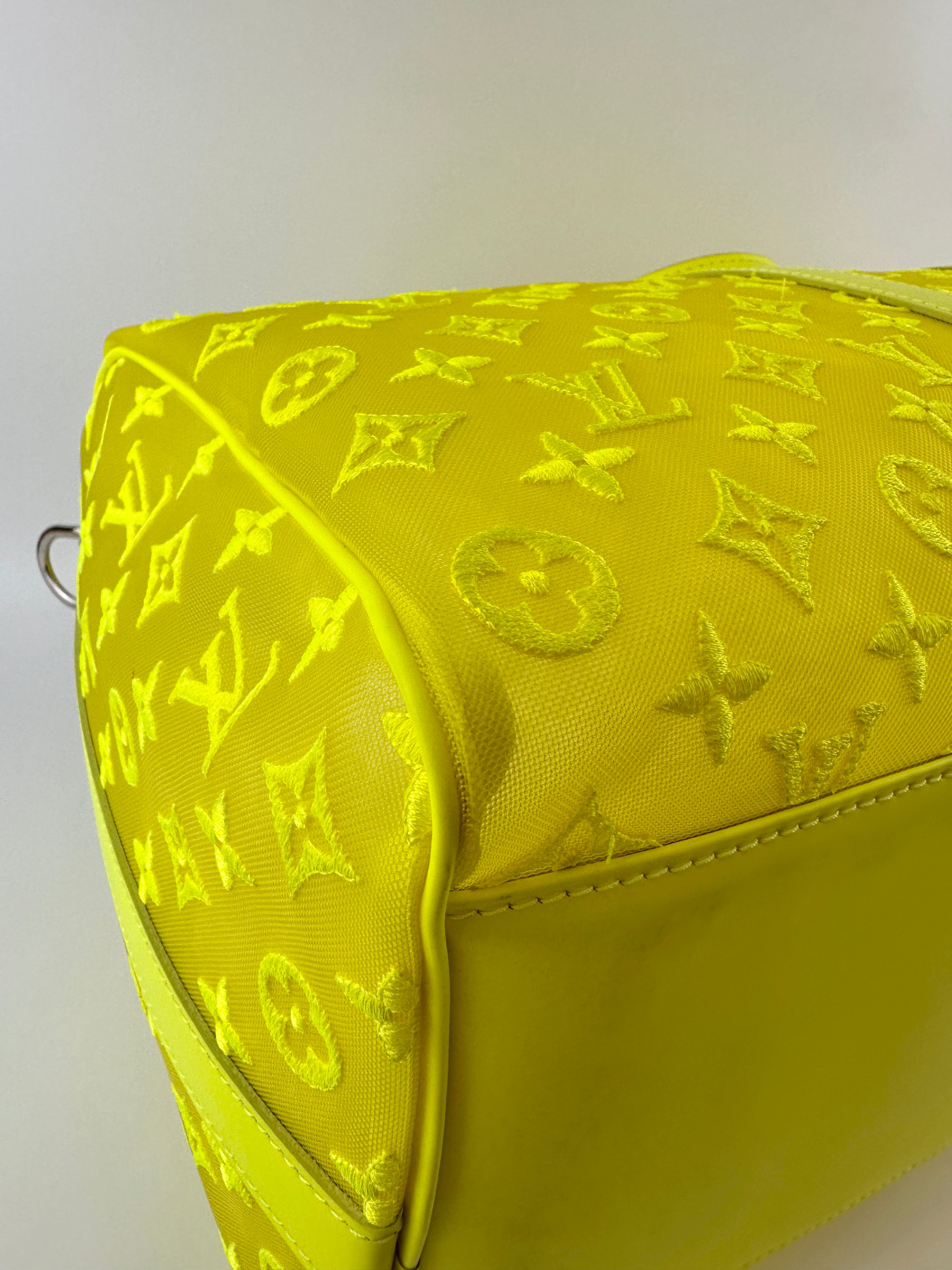 Keepall Bandouliere 50 Monogram See Through Mesh Neon Bag