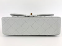 Medium Rectangular Flap Bag Light Blue Grey LGHW (Microchipped) - Glampot