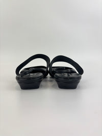 Leather Slingback Flats Black Size 38.5