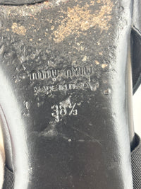 Leather Slingback Flats Black Size 38.5