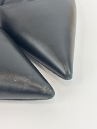 Leather Slingback Flats Black Size 38.5