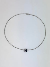 Mini Pop H Necklace Noir PHW