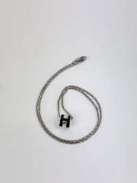 Mini Pop H Necklace Noir PHW