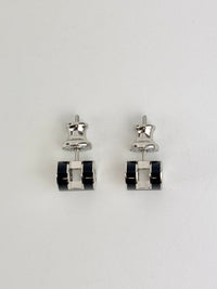 Pop H Earrings Black SHW