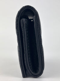 Caro Glycine Wallet Supple Cannage Calfskin in Black - Glampot