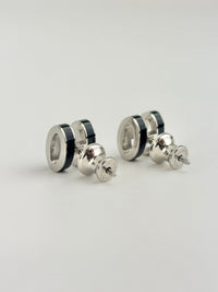 Pop H Earrings Black SHW