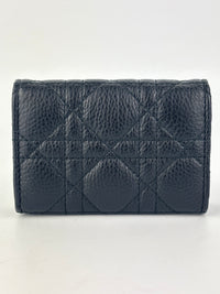 Caro Glycine Wallet Supple Cannage Calfskin in Black - Glampot