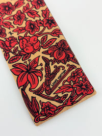 M70856 Red Brown Silk Jeu De Louis BB Bandeau Scarf