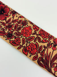 M70856 Red Brown Silk Jeu De Louis BB Bandeau Scarf