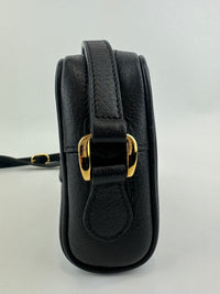 Web Ophidia Mini GG Black Leather Crossbody Bag