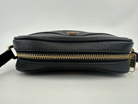Web Ophidia Mini GG Black Leather Crossbody Bag