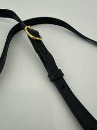 Web Ophidia Mini GG Black Leather Crossbody Bag