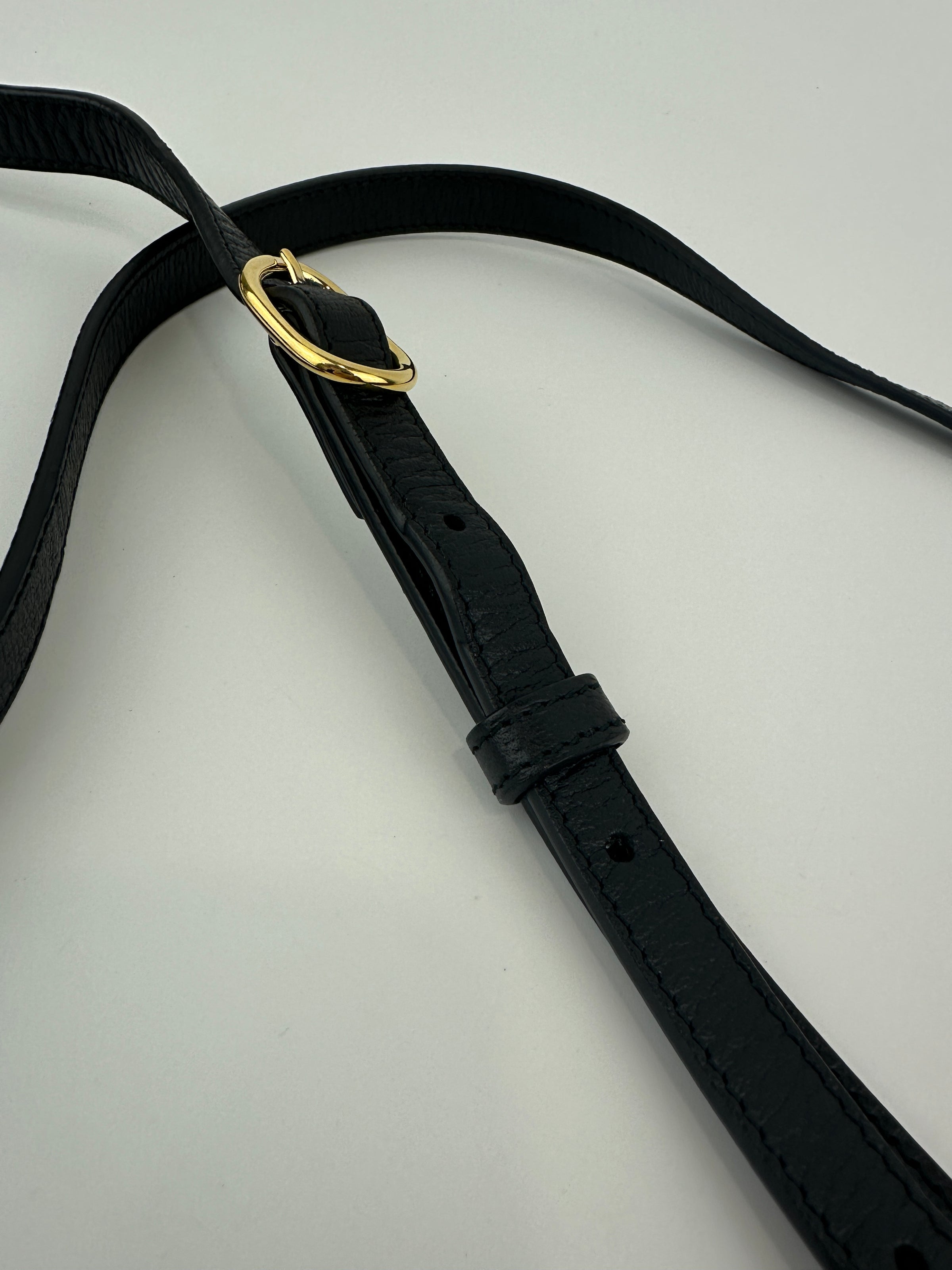 Web Ophidia Mini GG Black Leather Crossbody Bag